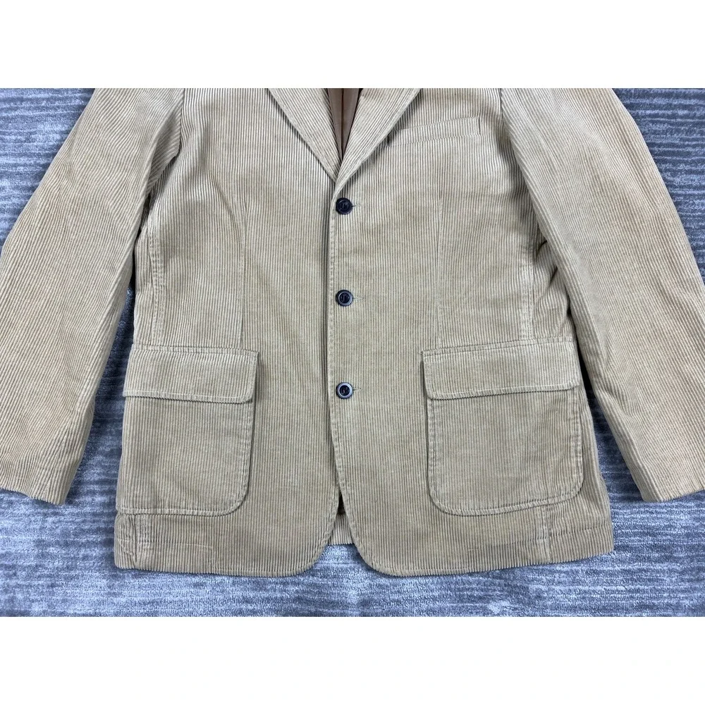 St. John's Bay Blazer Mens Medium Tan Corduroy Sport‎ Coat 3-Button Side Vent
